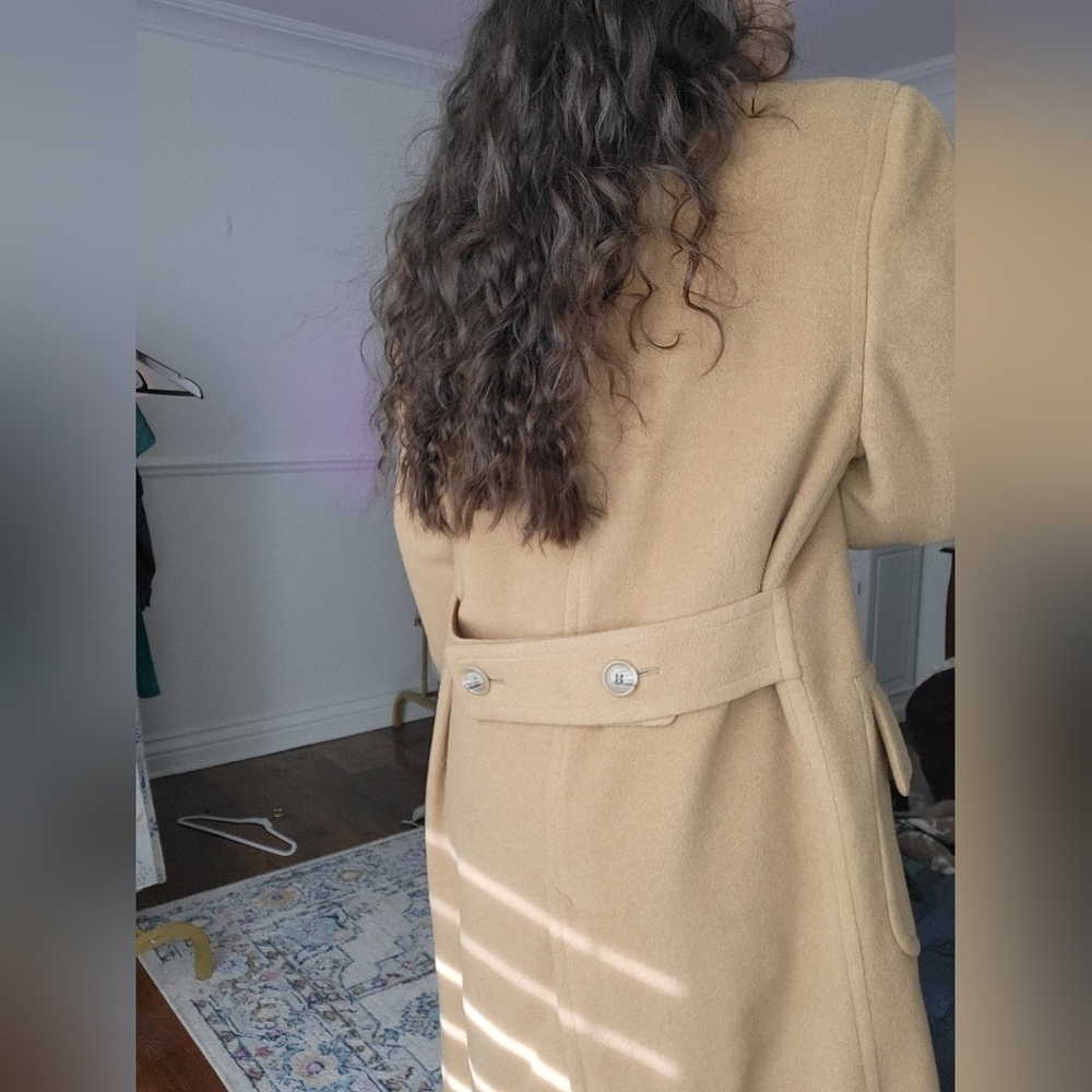 vintage camel 100 camel fur Tan Overcoat - Picture 8 of 10